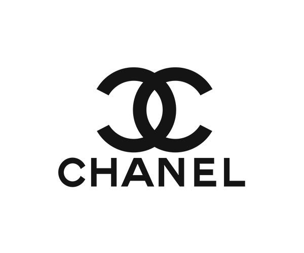 Chanel logo on a white background.